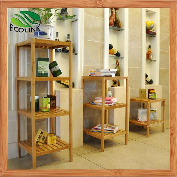 100% bambù bagno 3-tier 4-Tier autoportante Multifunctional Storage Rack organizzatore scaffali