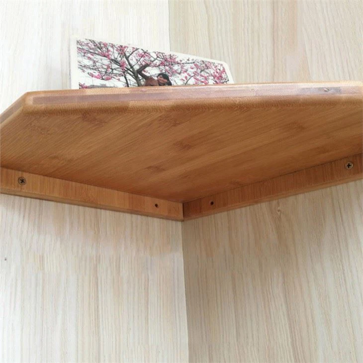Bamboo Corner Wall Shelf